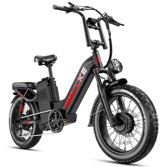 W WALLKE H7 AWD 4000W Dual Motor Electric Bike for Adults, 48V 40Ah Removable Battery, 38MPH Fat Tire All Terrain Ebike, Full Suspension Stepthru E-Bicycle, UL2849 Certified