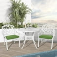 thumbnail image 1 of W WARMHOL 3-Piece Outdoor Patio Dining Set, All-Weather Cast Aluminum Patio Furniture Set for Backyard Garden Deck with 2 Cushioned Chairs and 35.2" Round Table, 2" Umbrella Hole, White, 1 of 7