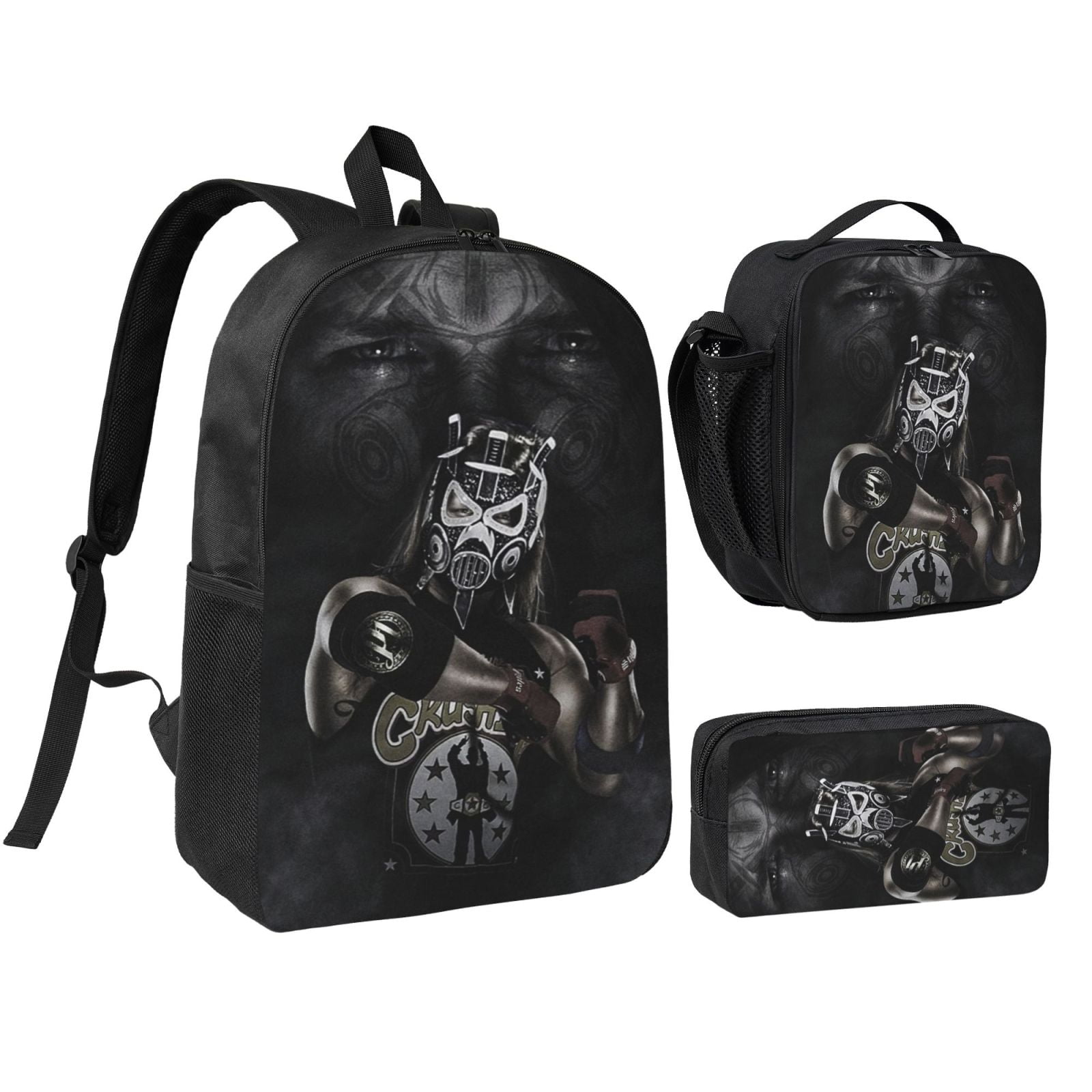 W-We Aj Styles 3pcs Backpack Set With Lunch Bag And Pencil Case, Lightweight Laptop Backpack, Large Capacity Shoulders Daypack, Durable Daily Travel Set For Work, Commute, Outdoor Use