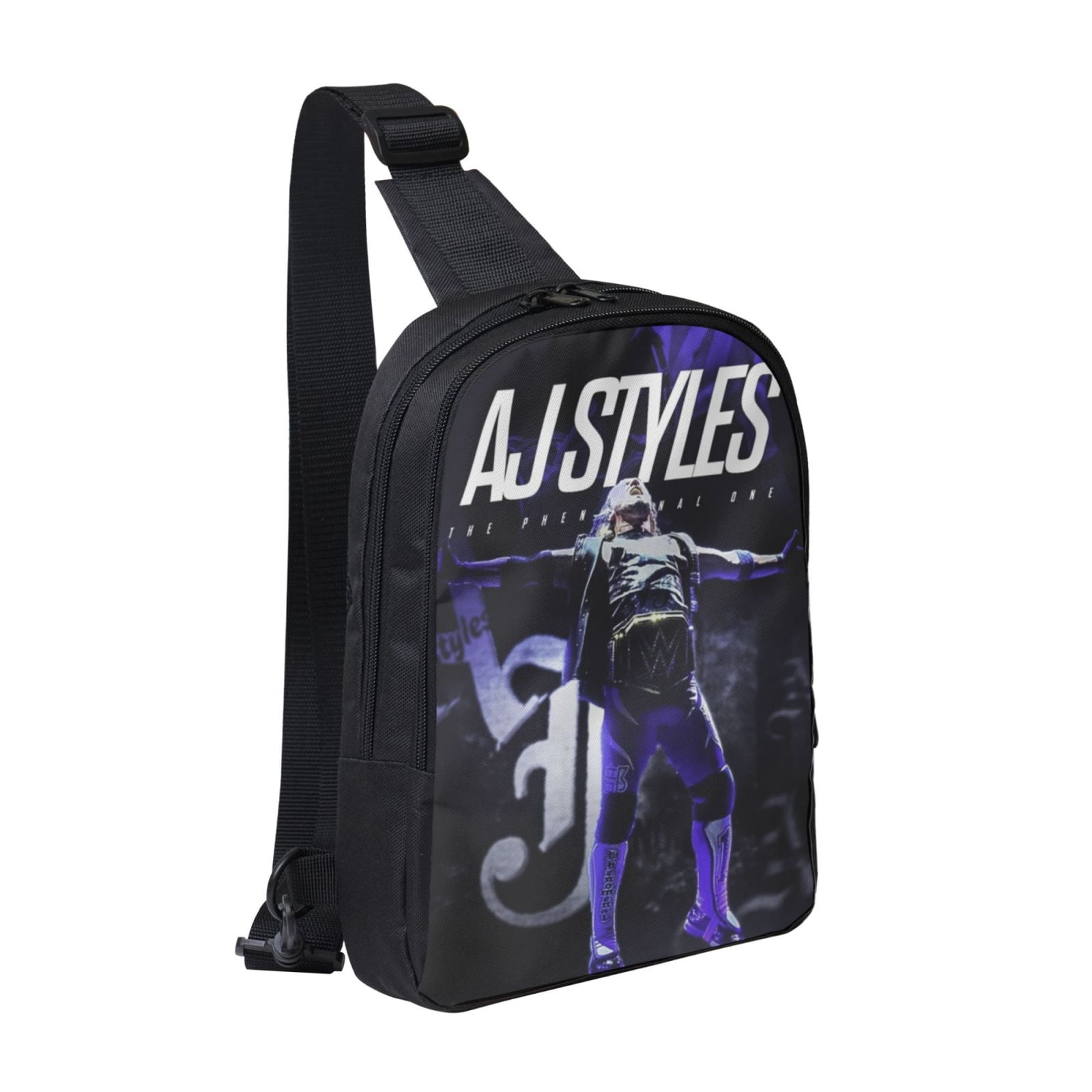 W-We Aj Styles Crossbody Sling Bag With Dual Zipper Compartments, Hiking Daypack Shoulder Bag, Water-Resistant Chest Bag Lightweight Small Bag For Daily Use, Travel, Running, Sports