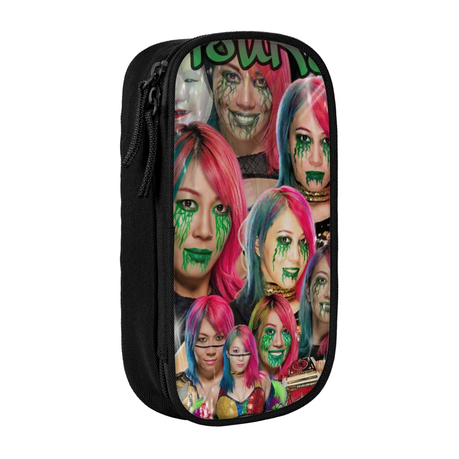 W-We Asuka Pencil Case With Dual Zipper Compartments, Multifunctional Storage Organizer With Inner Pockets And Pen Slots, Compact Pencil Pouch For Travel, Office, Daily Use