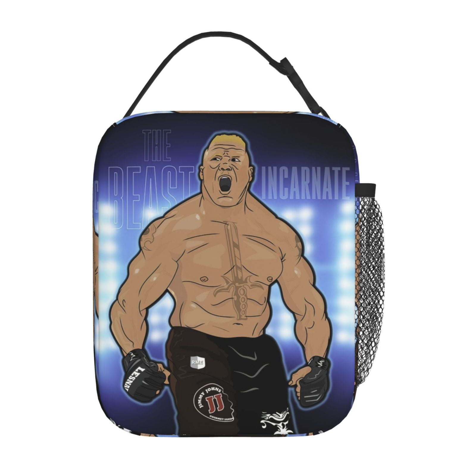 W-We Brock Lesnar Lunch Bag For Mens Womens, Insulated Lunch Bag, Portable Cooler Tote With Zippered Pockets, Reusable Lunch Box For Work, Travel, Picnic, Office, Easy To Clean