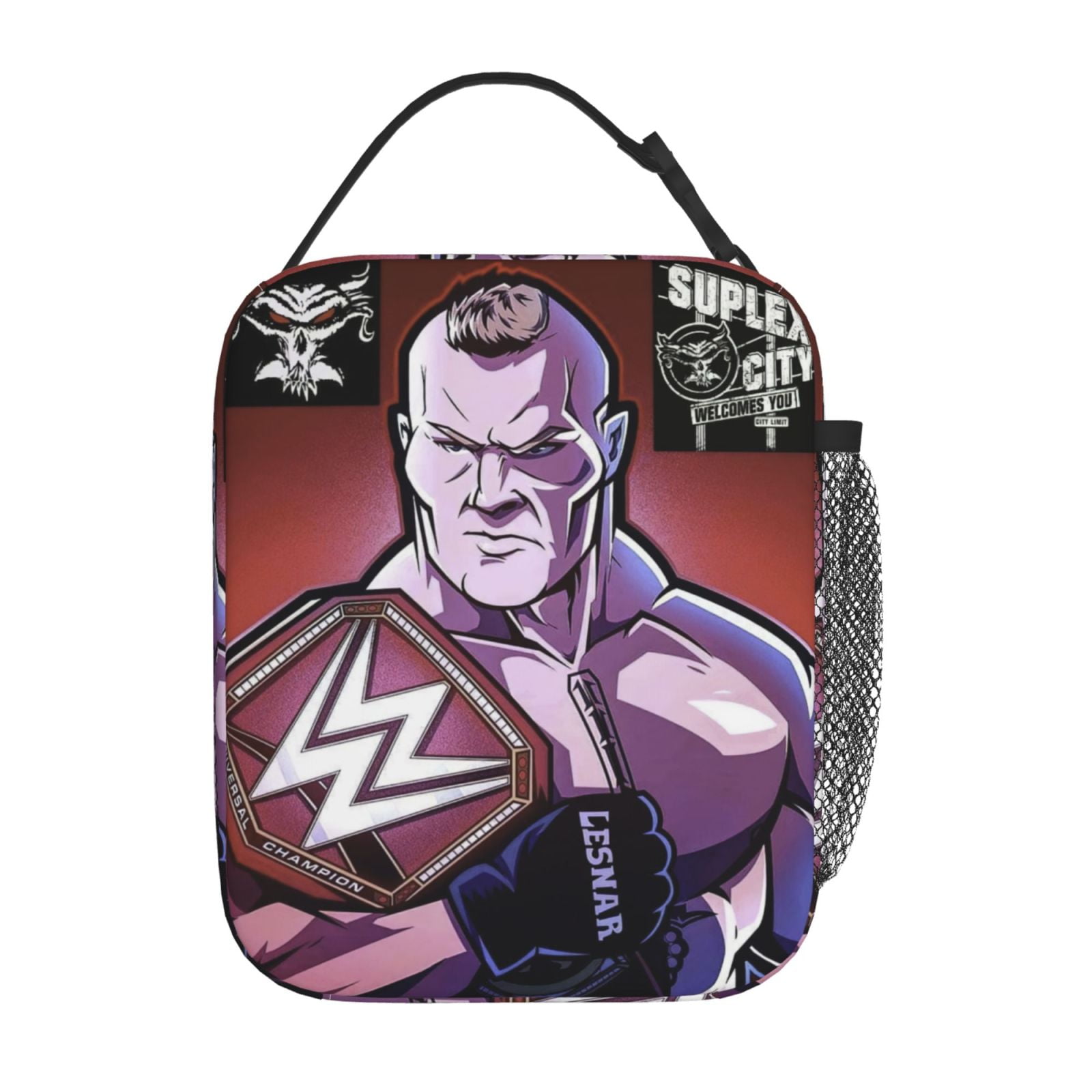 W-We Brock Lesnar Lunch Bag For Mens Womens, Insulated Lunch Bag, Portable Cooler Tote With Zippered Pockets, Reusable Lunch Box For Work, Travel, Picnic, Office, Easy To Clean