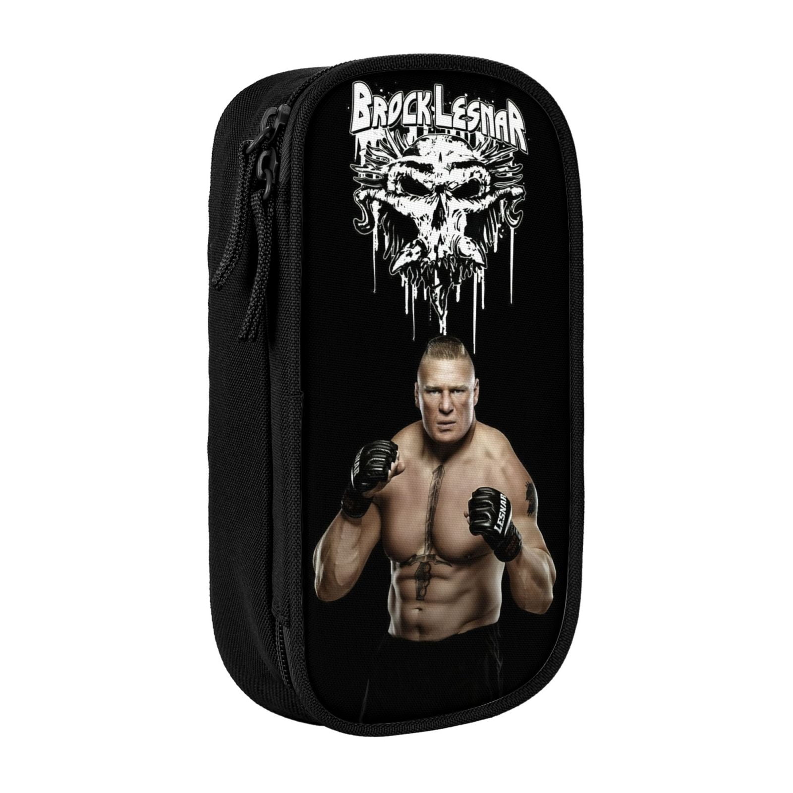 W-We Brock Lesnar Pencil Case With Dual Zipper Compartments, Multifunctional Storage Organizer With Inner Pockets And Pen Slots, Compact Pencil Pouch For Travel, Office, Daily Use