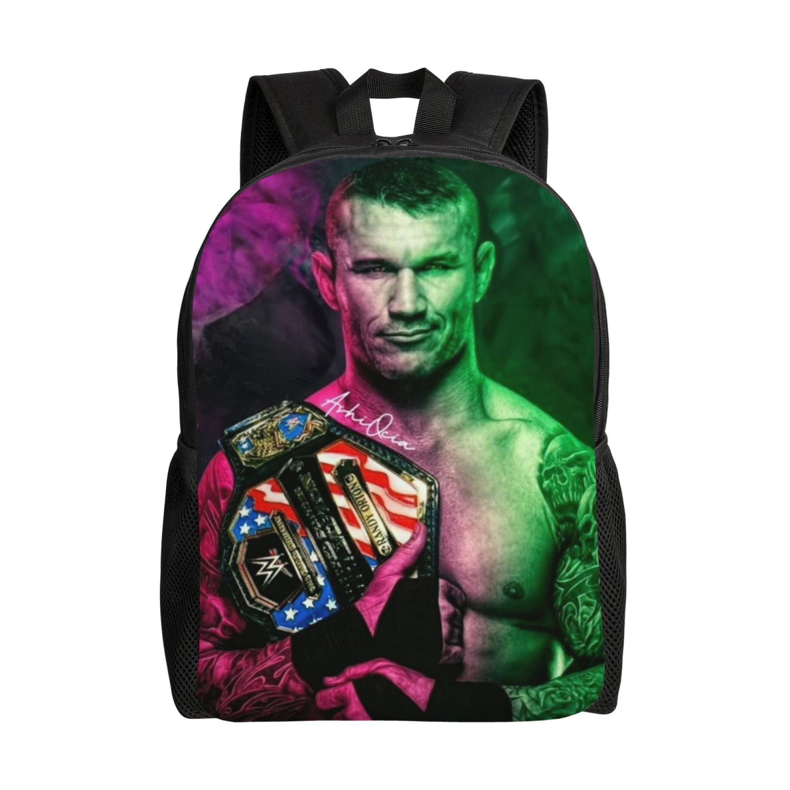 W-We Randy Orton Backpack With Laptop Compartment, Lightweight Durable Commuter Bag, Travel Daypack, Large Capacity Work Bag With Wide Breathable Adjustable Straps, Fits 15-Inch Laptop