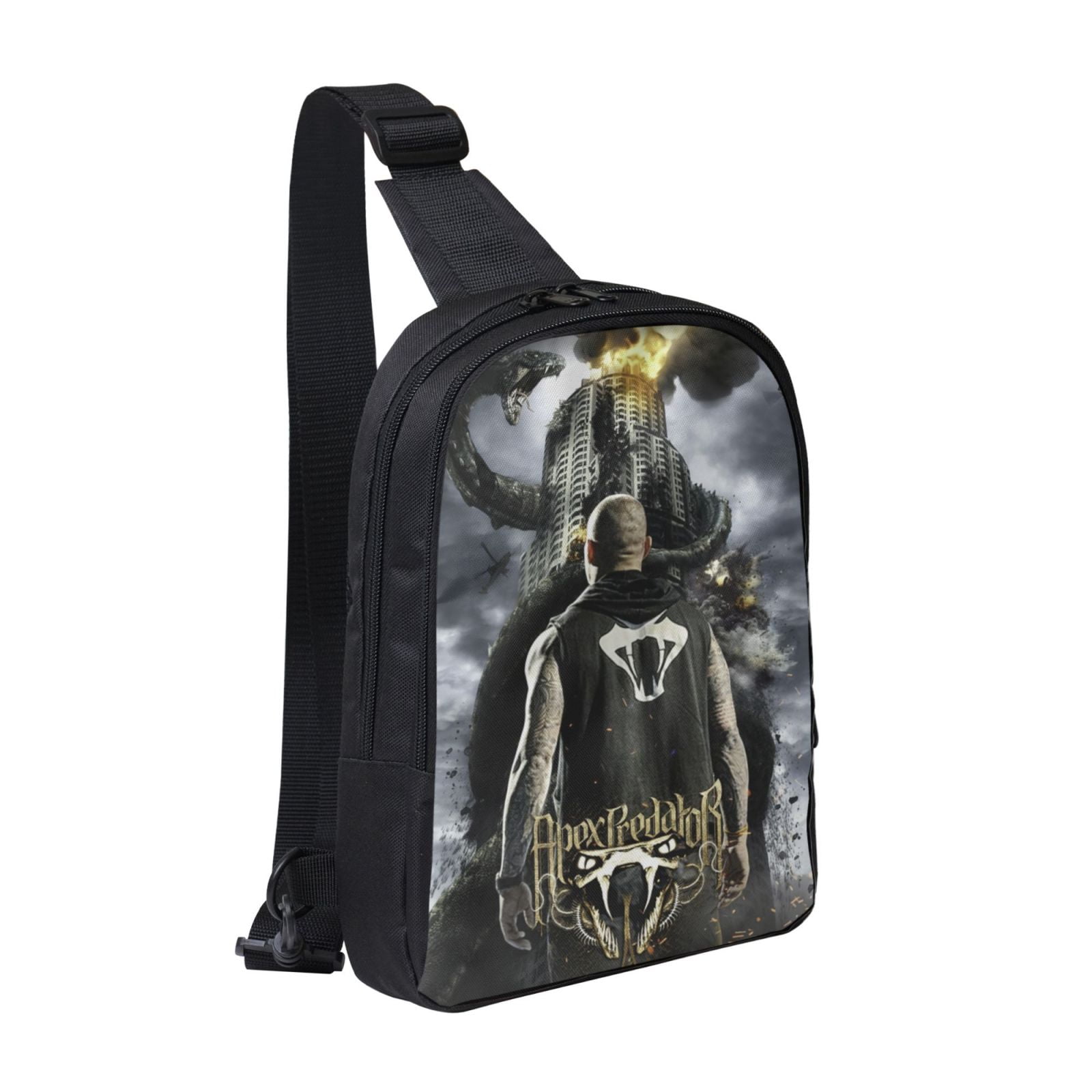 W-We Randy Orton Crossbody Sling Bag With Dual Zipper Compartments, Hiking Daypack Shoulder Bag, Water-Resistant Chest Bag Lightweight Small Bag For Daily Use, Travel, Running, Sports