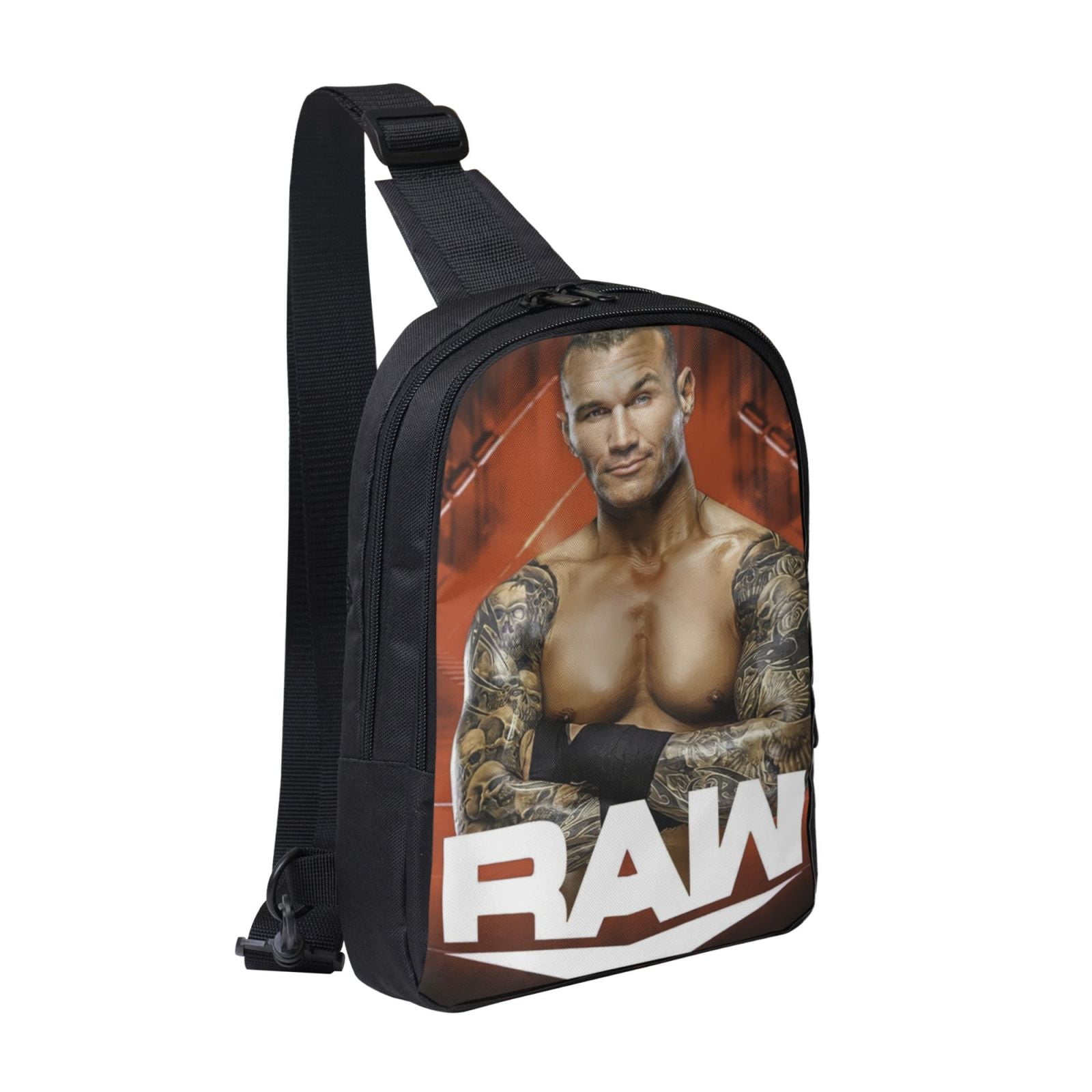 W-We Randy Orton Crossbody Sling Bag With Dual Zipper Compartments, Hiking Daypack Shoulder Bag, Water-Resistant Chest Bag Lightweight Small Bag For Daily Use, Travel, Running, Sports