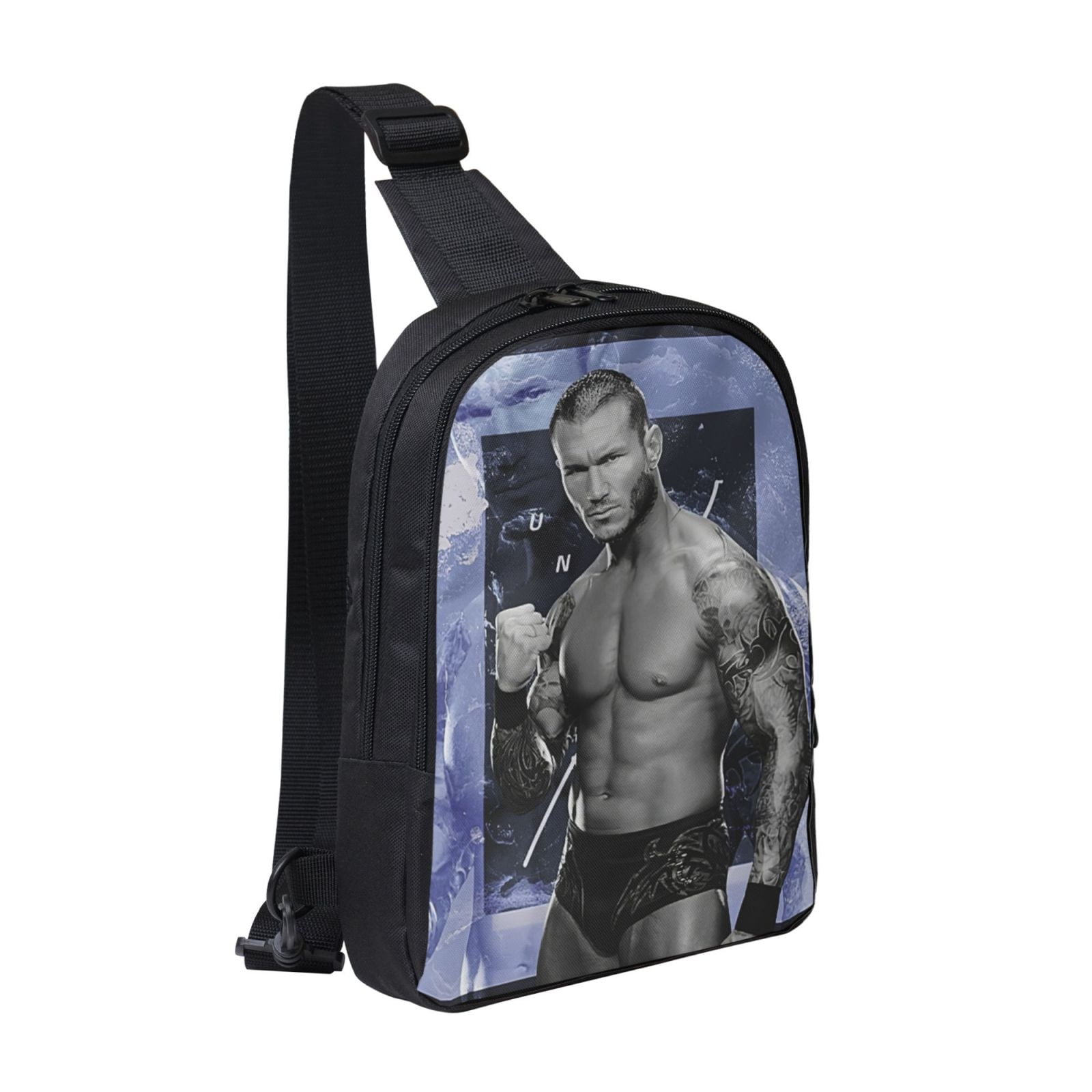 W-We Randy Orton Crossbody Sling Bag With Dual Zipper Compartments, Hiking Daypack Shoulder Bag, Water-Resistant Chest Bag Lightweight Small Bag For Daily Use, Travel, Running, Sports