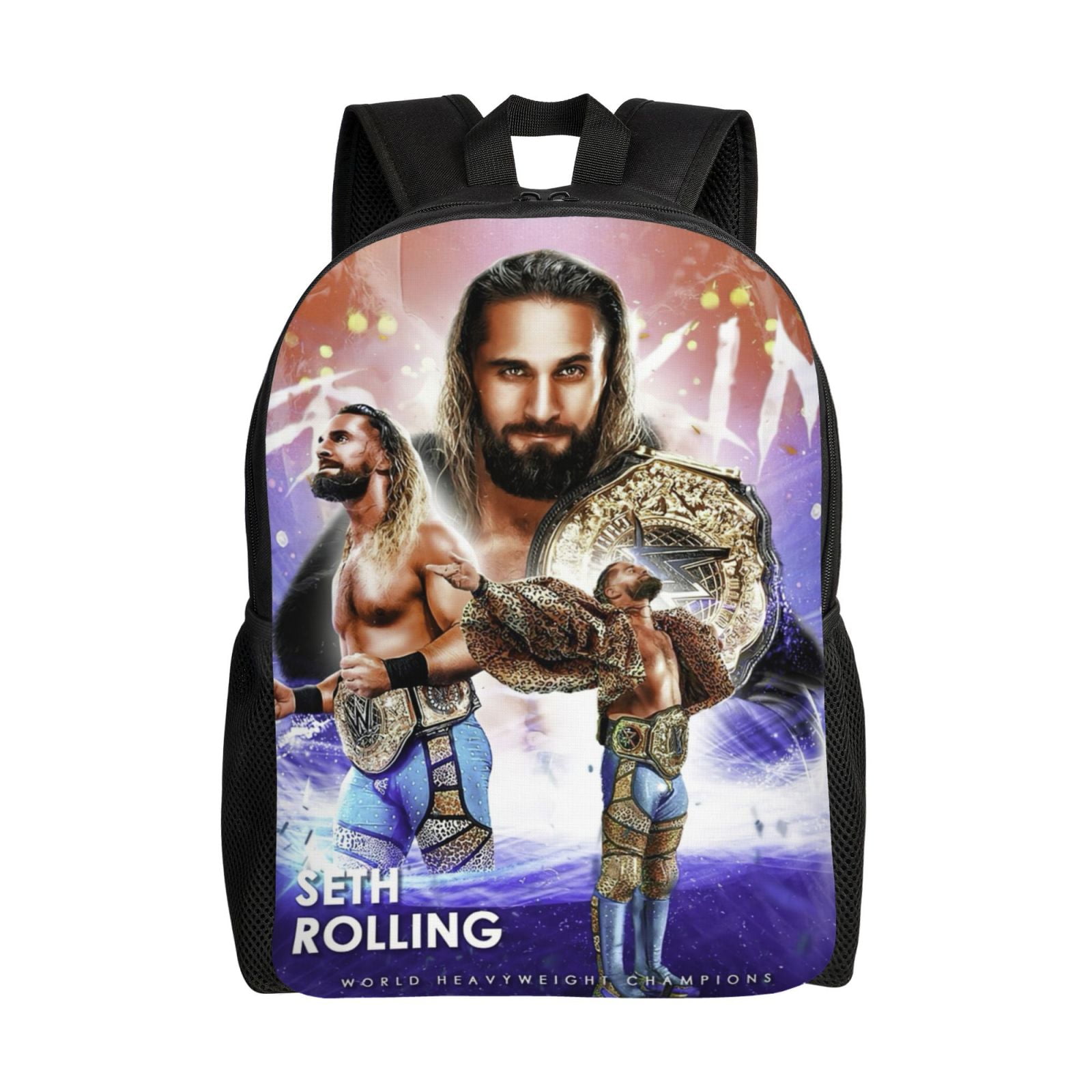 W-We Seth Rollins Backpack With Laptop Compartment, Lightweight Durable Commuter Bag, Travel Daypack, Large Capacity Work Bag With Wide Breathable Adjustable Straps, Fits 15-Inch Laptop