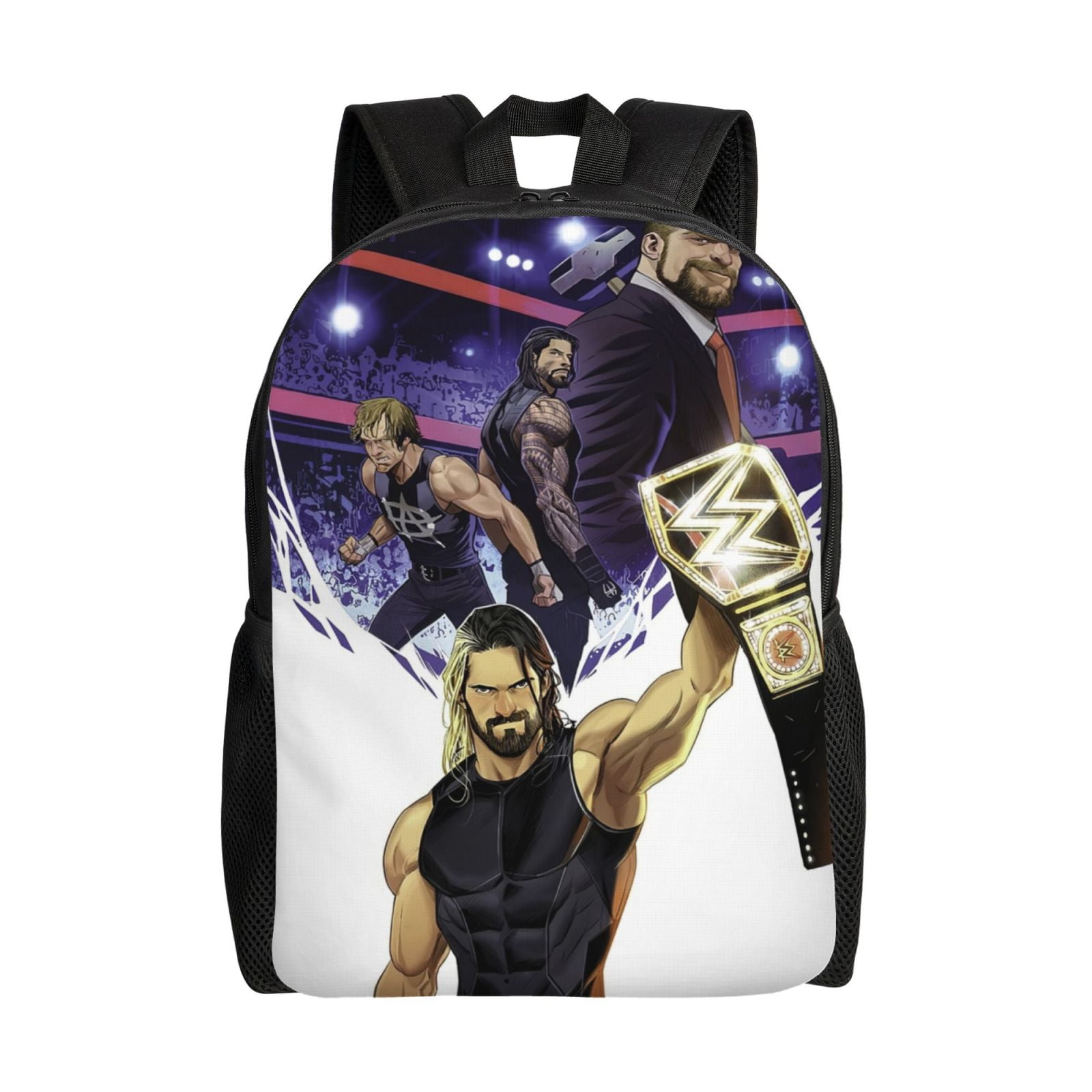 W-We Seth Rollins Backpack With Laptop Compartment, Lightweight Durable Commuter Bag, Travel Daypack, Large Capacity Work Bag With Wide Breathable Adjustable Straps, Fits 15-Inch Laptop