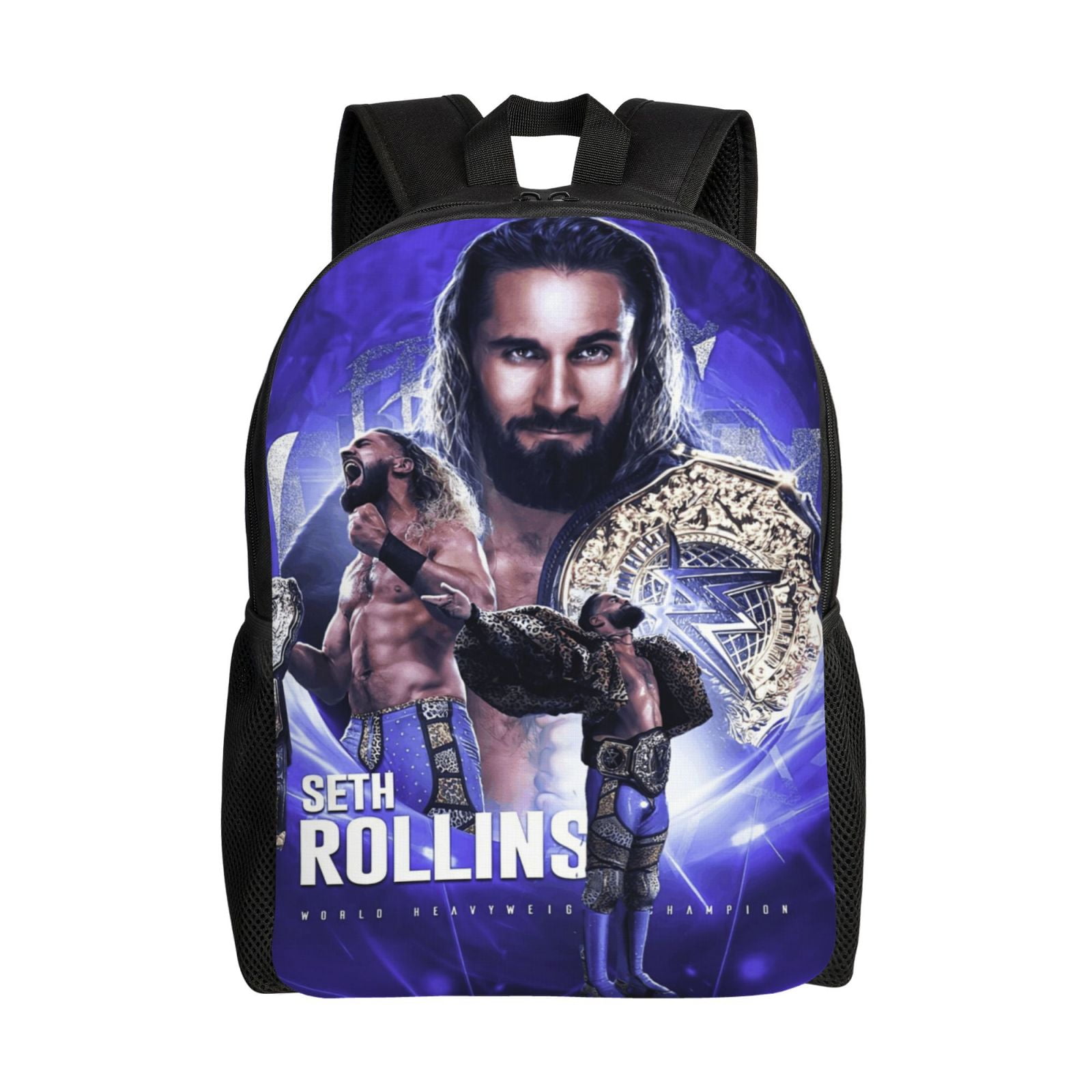 W-We Seth Rollins Backpack With Laptop Compartment, Lightweight Durable Commuter Bag, Travel Daypack, Large Capacity Work Bag With Wide Breathable Adjustable Straps, Fits 15-Inch Laptop