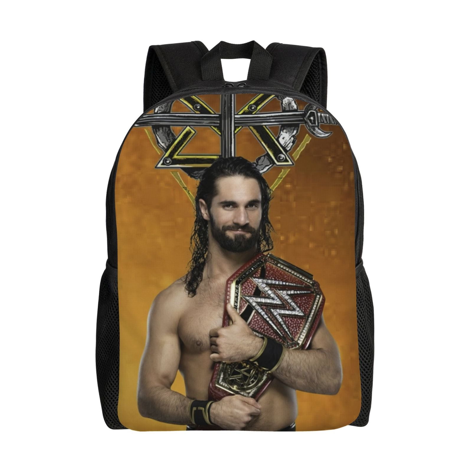 W-We Seth Rollins Backpack With Laptop Compartment, Lightweight Durable Commuter Bag, Travel Daypack, Large Capacity Work Bag With Wide Breathable Adjustable Straps, Fits 15-Inch Laptop