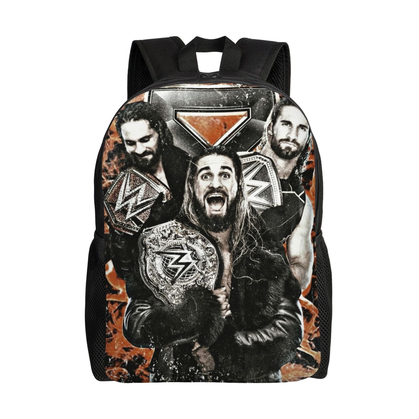 W-We Seth Rollins Backpack With Laptop Compartment, Lightweight Durable Commuter Bag, Travel Daypack, Large Capacity Work Bag With Wide Breathable Adjustable Straps, Fits 15-Inch Laptop
