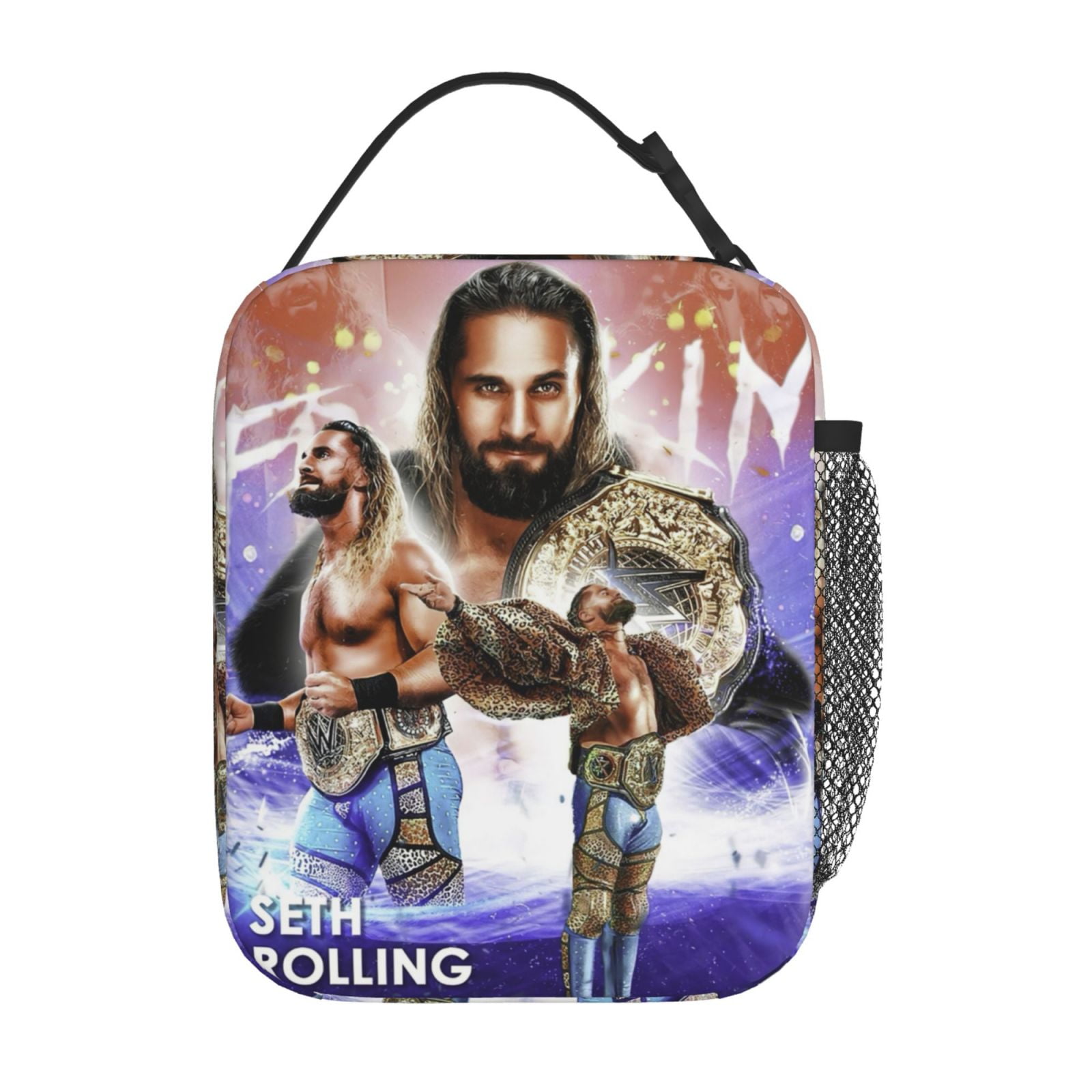 W-We Seth Rollins Lunch Bag For Mens Womens, Insulated Lunch Bag, Portable Cooler Tote With Zippered Pockets, Reusable Lunch Box For Work, Travel, Picnic, Office, Easy To Clean