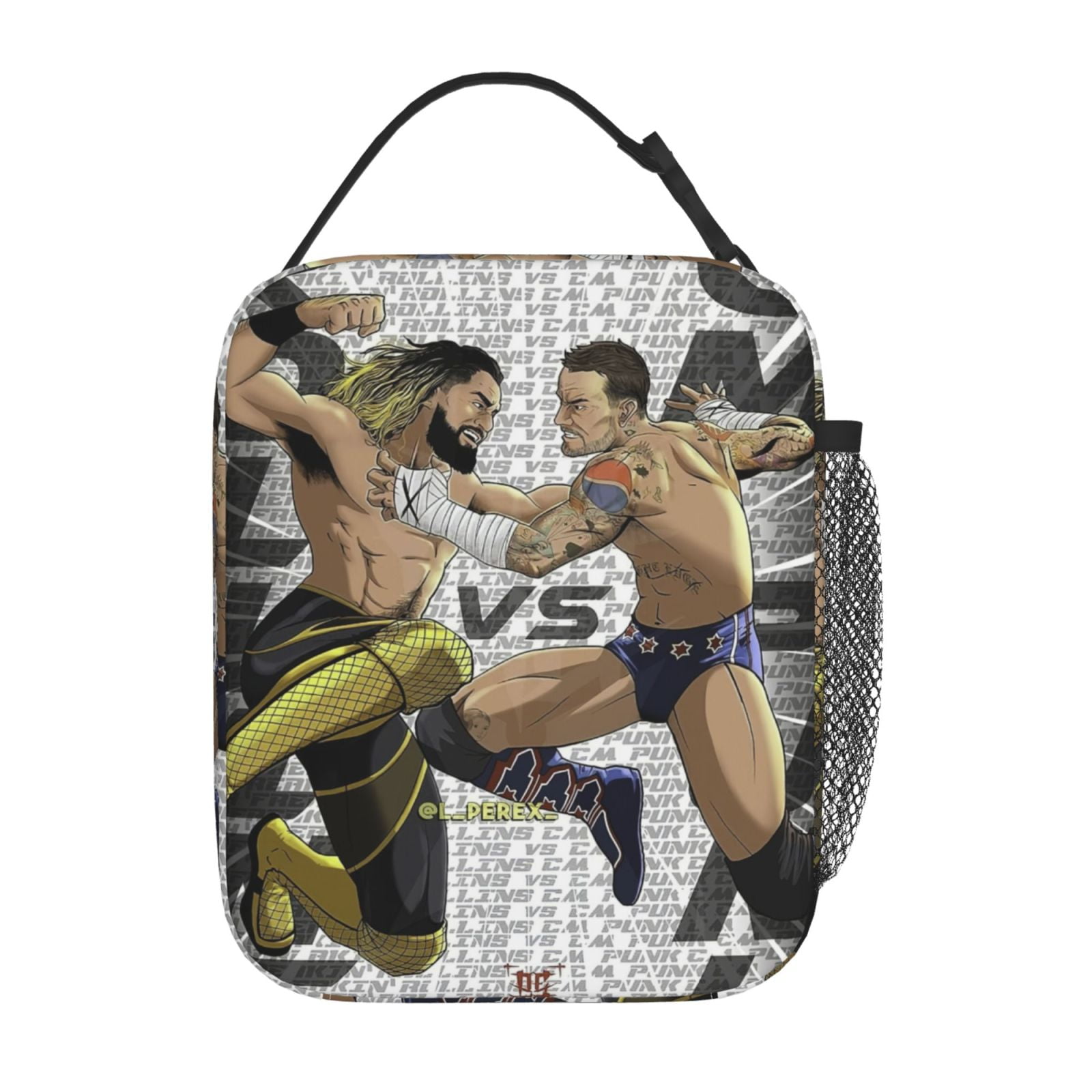 W-We Seth Rollins Lunch Bag For Mens Womens, Insulated Lunch Bag, Portable Cooler Tote With Zippered Pockets, Reusable Lunch Box For Work, Travel, Picnic, Office, Easy To Clean