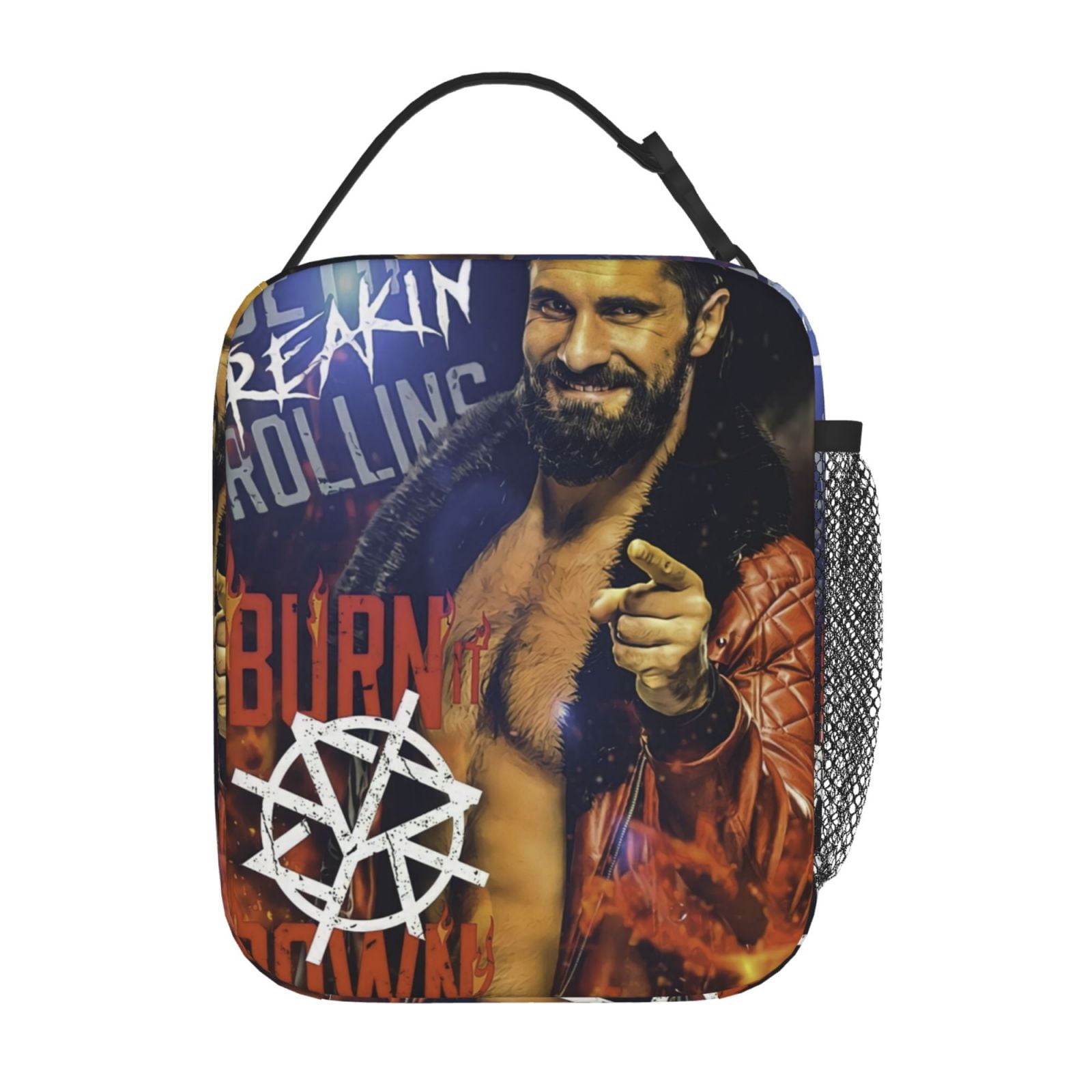 W-We Seth Rollins Lunch Bag For Mens Womens, Insulated Lunch Bag, Portable Cooler Tote With Zippered Pockets, Reusable Lunch Box For Work, Travel, Picnic, Office, Easy To Clean