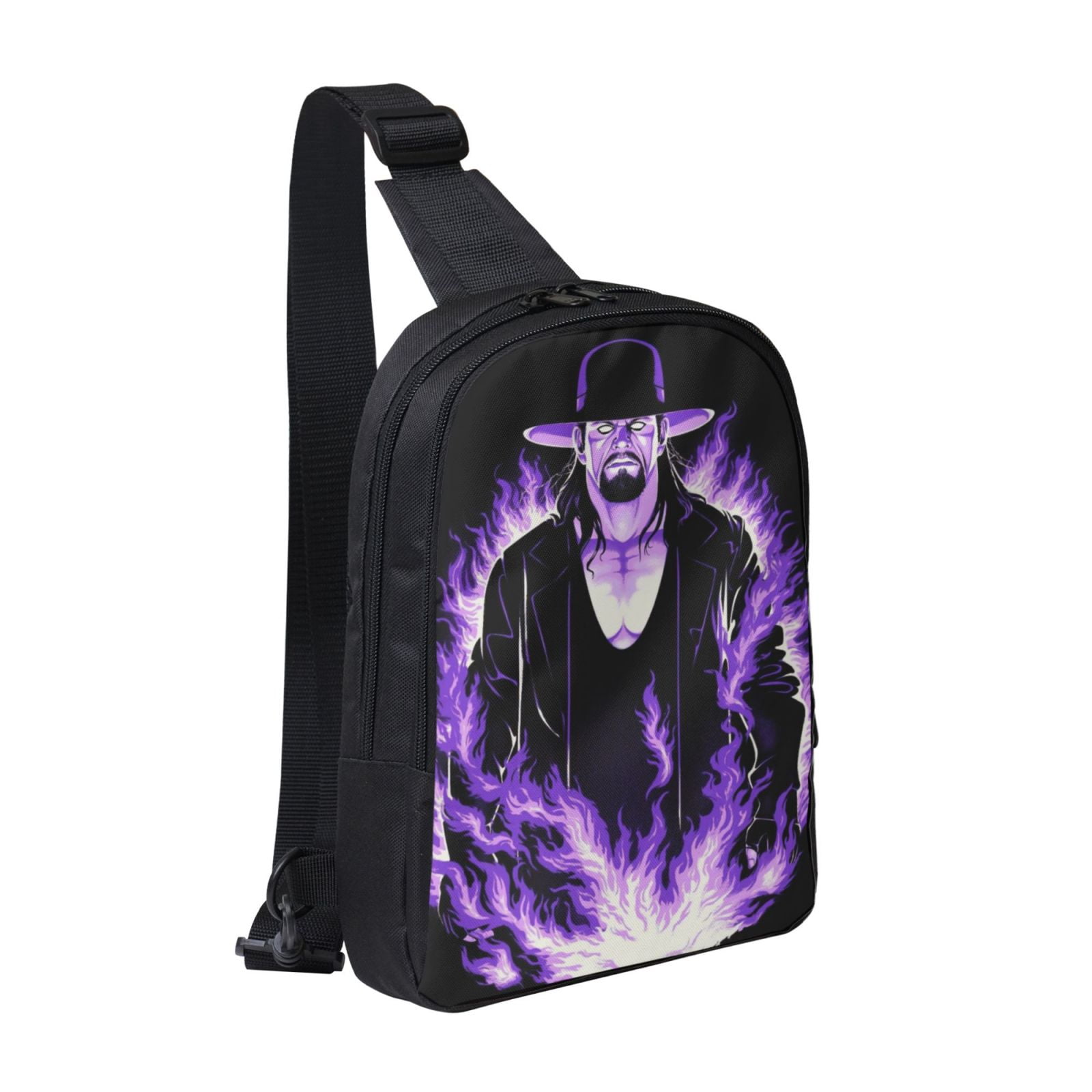 W-We The Undertaker Crossbody Sling Bag With Dual Zipper Compartments, Hiking Daypack Shoulder Bag, Water-Resistant Chest Bag Lightweight Small Bag For Daily Use, Travel, Running, Sports