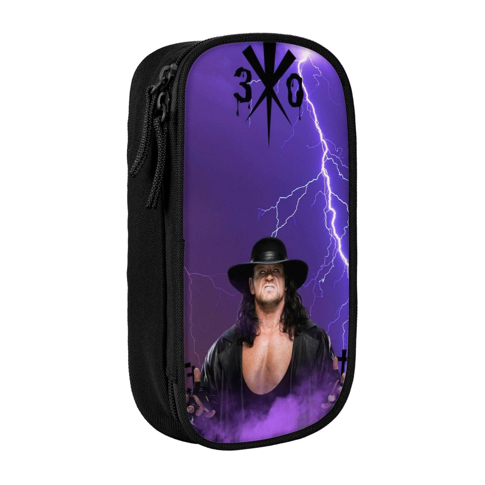 W-We The Undertaker Pencil Case With Dual Zipper Compartments, Multifunctional Storage Organizer With Inner Pockets And Pen Slots, Compact Pencil Pouch For Travel, Office, Daily Use