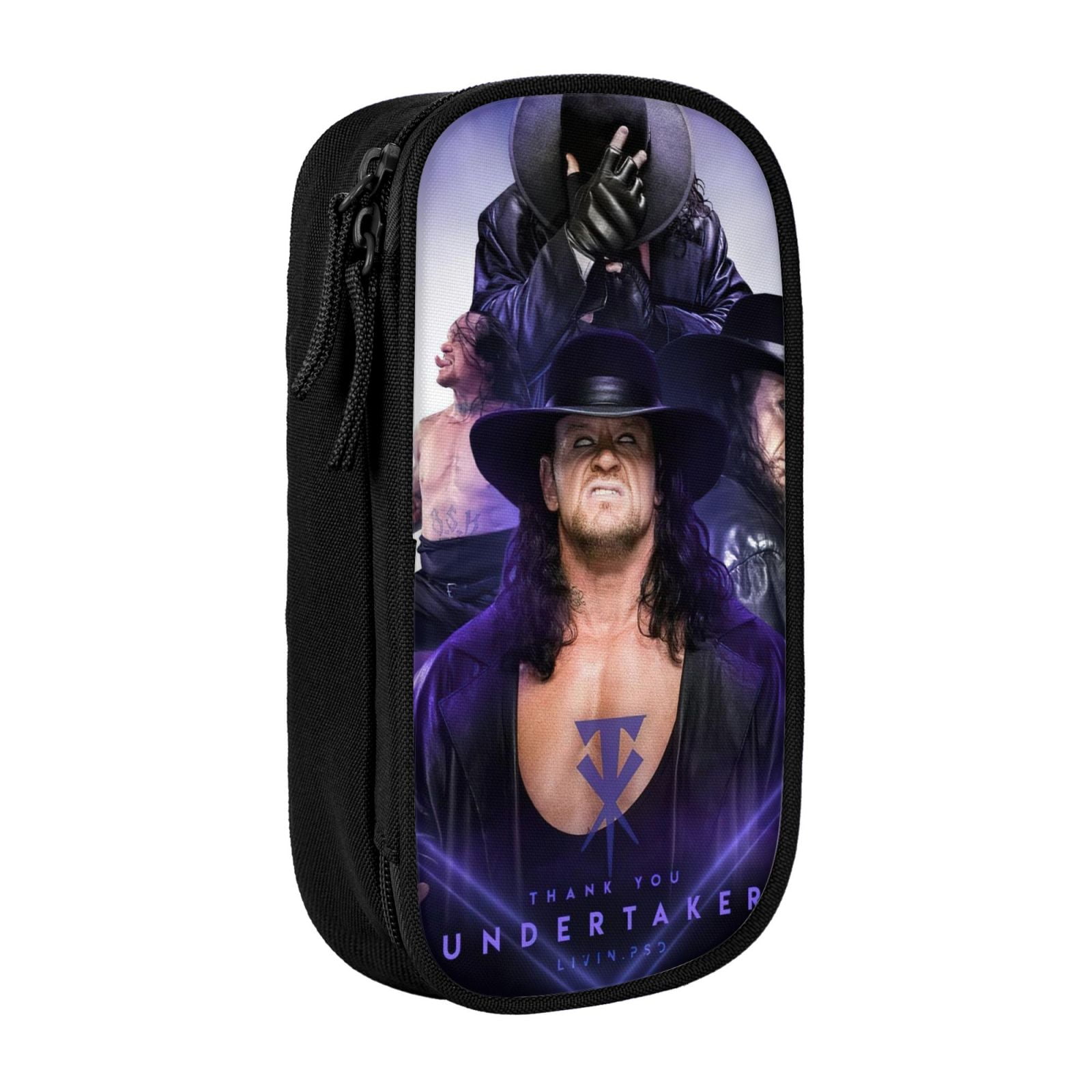 W-We The Undertaker Pencil Case With Dual Zipper Compartments, Multifunctional Storage Organizer With Inner Pockets And Pen Slots, Compact Pencil Pouch For Travel, Office, Daily Use