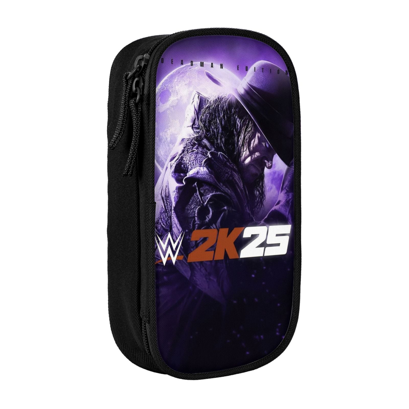 W-We The Undertaker Pencil Case With Dual Zipper Compartments, Multifunctional Storage Organizer With Inner Pockets And Pen Slots, Compact Pencil Pouch For Travel, Office, Daily Use