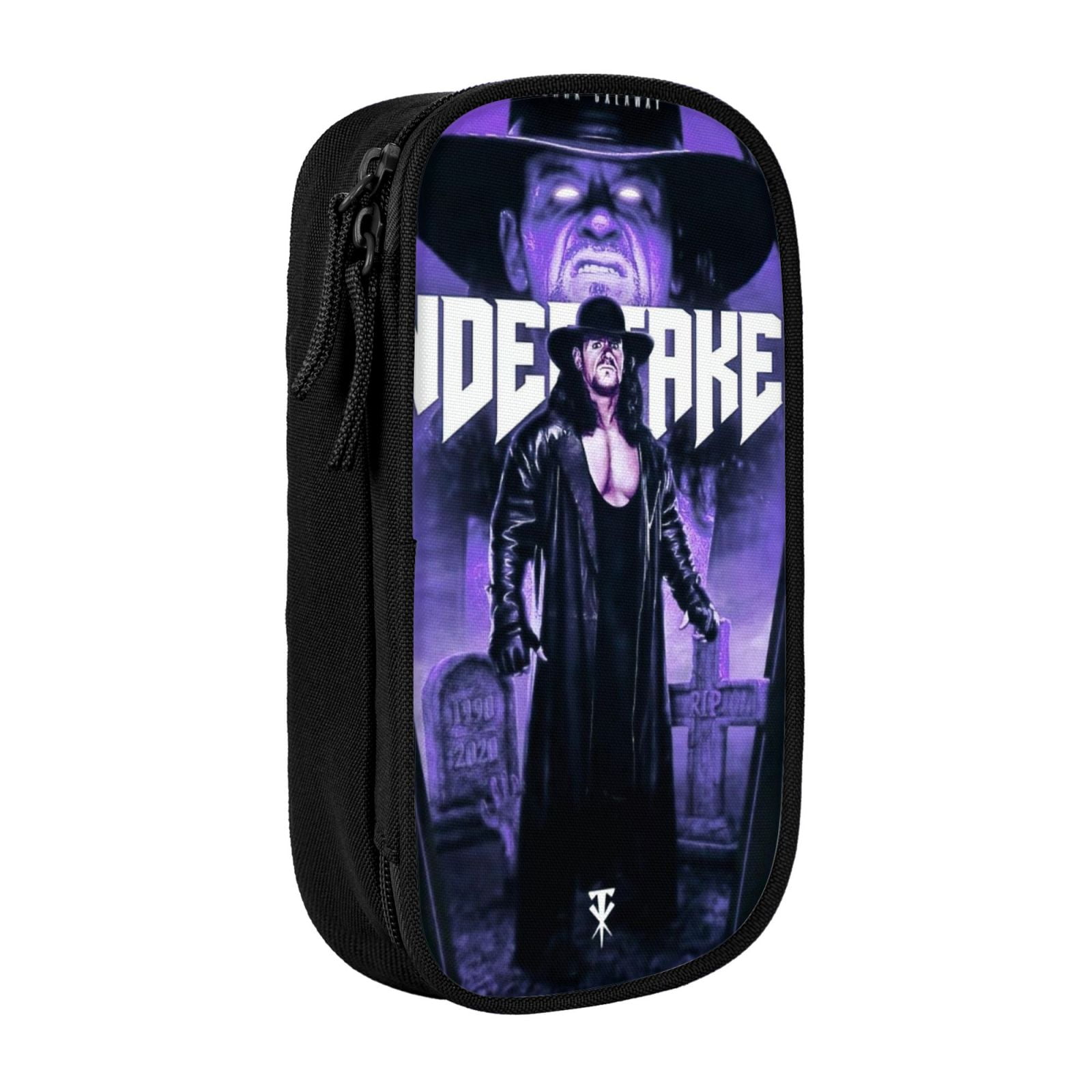 W-We The Undertaker Pencil Case With Dual Zipper Compartments, Multifunctional Storage Organizer With Inner Pockets And Pen Slots, Compact Pencil Pouch For Travel, Office, Daily Use