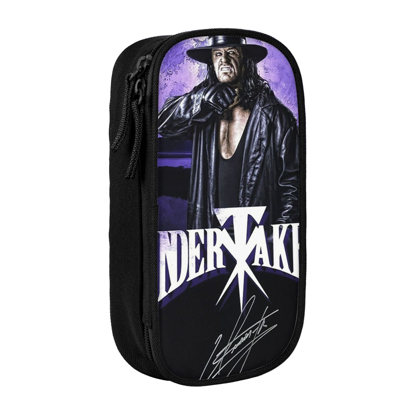 W-We The Undertaker Pencil Case With Dual Zipper Compartments, Multifunctional Storage Organizer With Inner Pockets And Pen Slots, Compact Pencil Pouch For Travel, Office, Daily Use