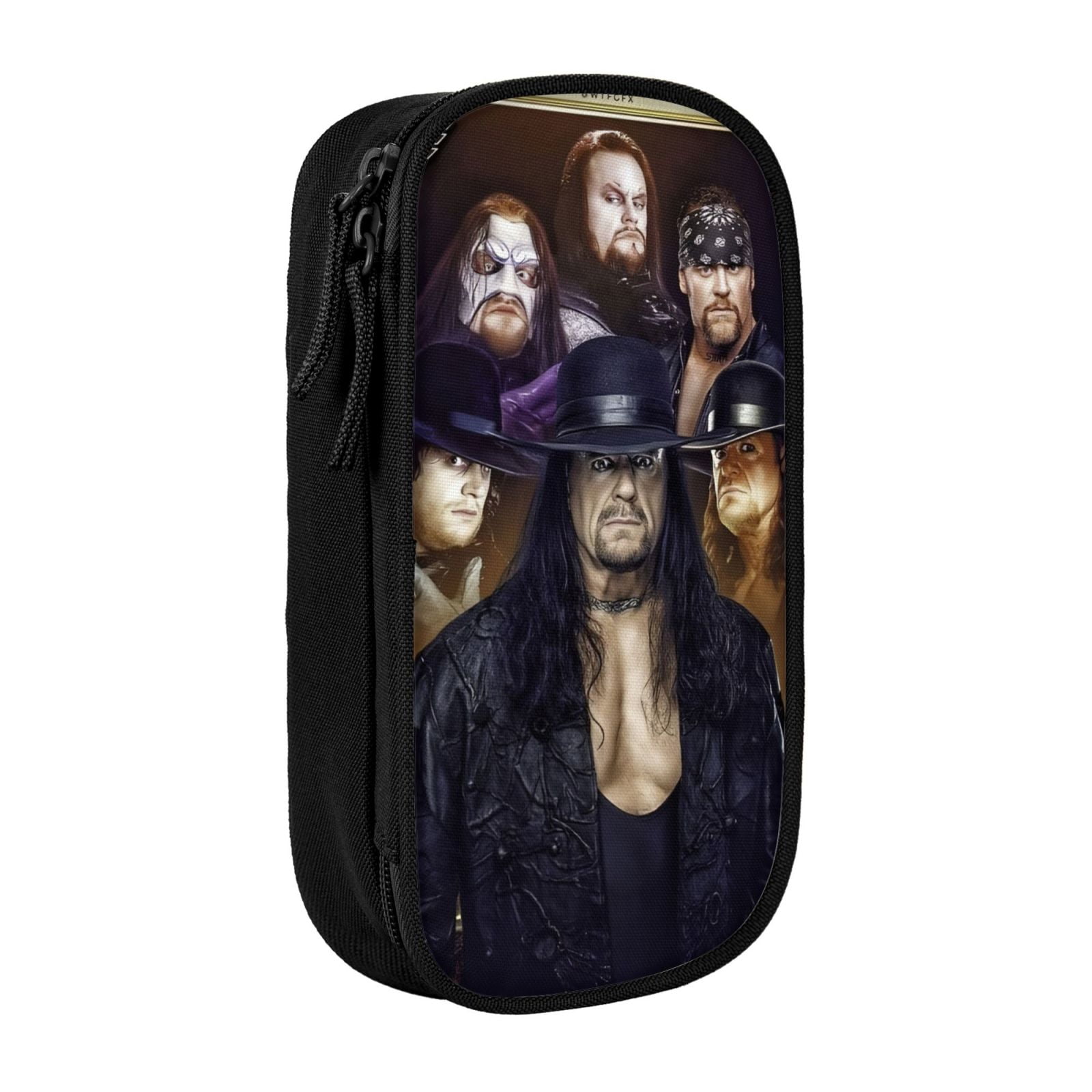 W-We The Undertaker Pencil Case With Dual Zipper Compartments, Multifunctional Storage Organizer With Inner Pockets And Pen Slots, Compact Pencil Pouch For Travel, Office, Daily Use