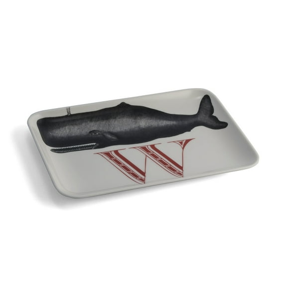 W Whale Alphabet Tray