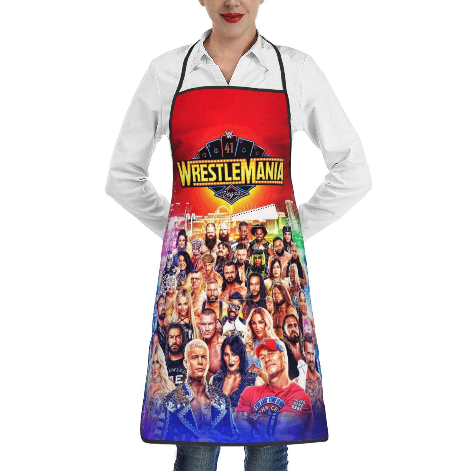 W Wres-Tler We Apron With 2 Pockets For Cooking Baking Painting For Men ...