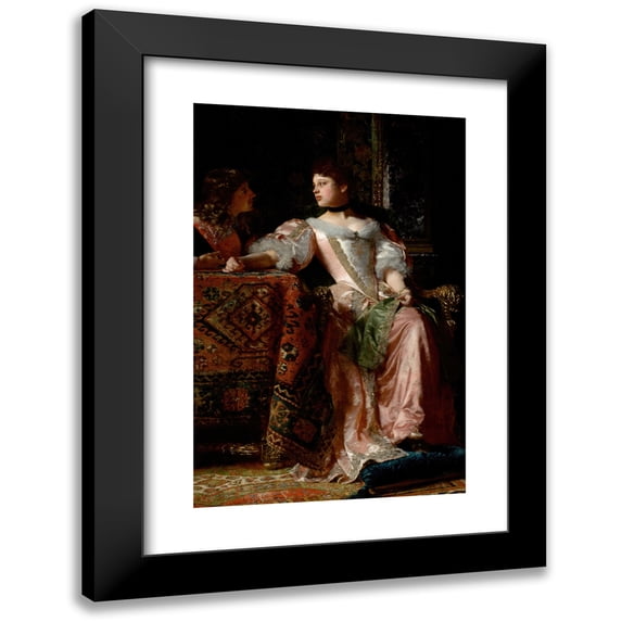 Władysław Czachórski 11x14 Black Modern Framed Museum Art Print Titled - The Proposal (1891)