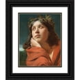 thumbnail image 1 of Władysław Czachórski 12x14 Black Ornate Wood Framed Double Matted Museum Art Print Titled: Portrait of a Girl with Laurel Wreath, 1 of 5