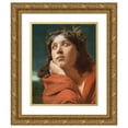 thumbnail image 1 of Władysław Czachórski 20x24 Gold Ornate Framed and Double Matted Museum Art Print Titled - Portrait of a Girl with Laurel Wreath, 1 of 4