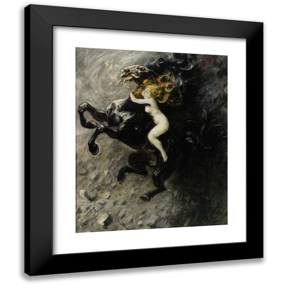 Władysław Podkowiński 20x24 Black Modern Framed Museum Art Print Titled - Frenzy, Sketch (1893)