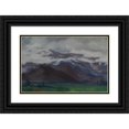thumbnail image 1 of Władysław Ślewiński 14x11 Black Ornate Wood Framed Double Matted Museum Art Print Titled: Clouds Over Flatland Below the Tatra Mountains (circa 1908), 1 of 5