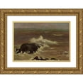 thumbnail image 1 of Władysław Ślewiński 18x14 Gold Ornate Wood Frame and Double Matted Museum Art Print Titled - Sea (1909), 1 of 4