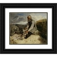 thumbnail image 1 of Władysław Łuszczkiewicz 14x12 Black Ornate Wood Framed Double Matted Museum Art Print Titled: Stonemason, 1 of 5