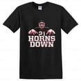 thumbnail image 1 of Wéar Horns Down Oklahoma Football Rivalry T-Shirt, for men & women, up to size 5XL., 1 of 3
