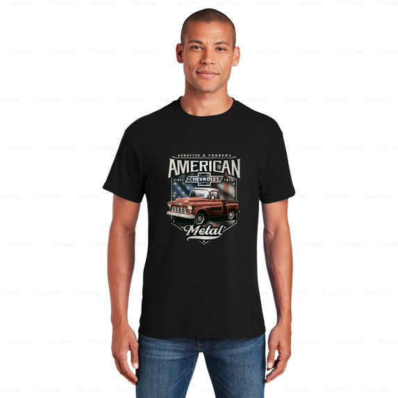 WéarCLOTHING Buck Wear Chevy American Metal T Shirt Vintage, Pick Up, Truck, Mens, Graphic, Automotive , for Unisex, up to size 5XL