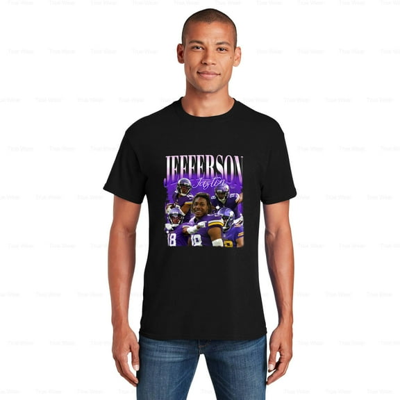 WéarCLOTHING Justin Jefferson 90s Graphic T-Shirt Vintage, Football, Vikings, Retro , for Unisex, up to size 5XL
