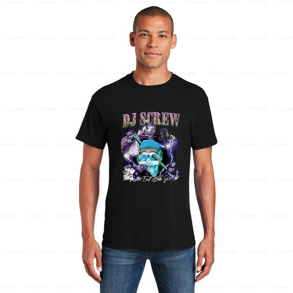WéarCLOTHING The Legend DJ SCREW Screwed Up Click TShirt Classic, Black, Hip Hop, Music, DJ , for Unisex, up to size 5XL