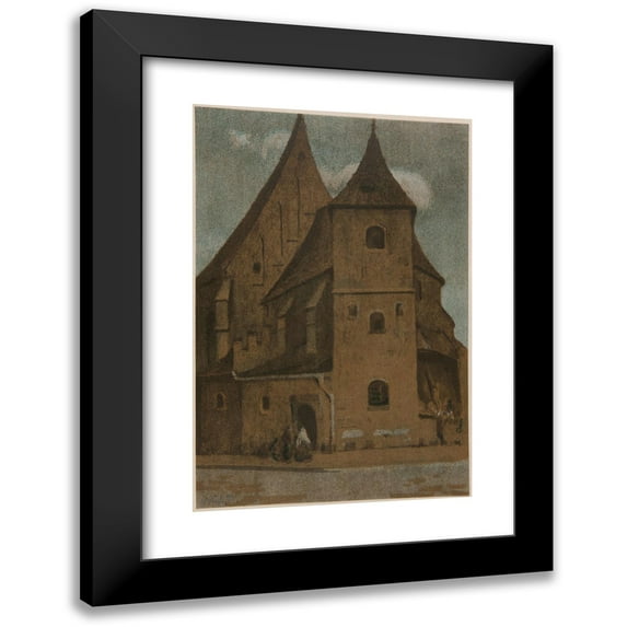 Włodzimierz Błocki 11x14 Black Modern Framed Museum Art Print Titled - St. Mark's Church (1911)
