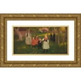 thumbnail image 1 of Włodzimierz Tetmajer 18x11 Gold Ornate Wood Frame and Double Matted Museum Art Print Titled - The Artist's Family (1905), 1 of 4