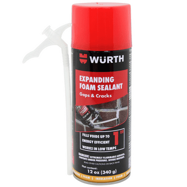 Würth Gaps and Cracks Expanding Foam Sealant, up to 1 inch, 12oz Can, Insulating Spray Foam