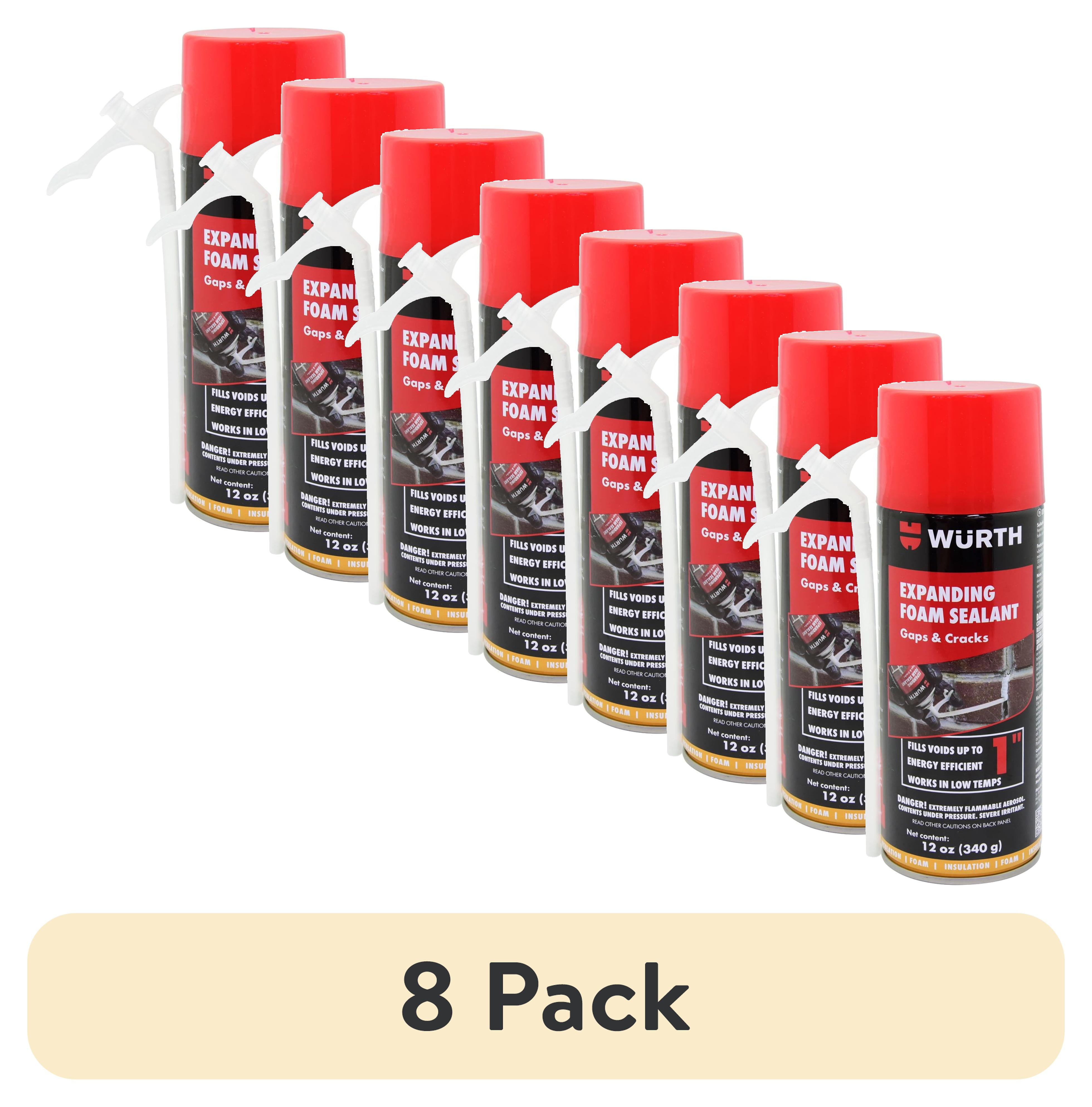 (8 pack) Würth Expanding Foam Sealant Gaps & Cracks 1" Spray