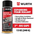 thumbnail image 1 of Würth Expanding Foam Sealant for Big Gaps up to 3 inches, 12oz Can, Insulating Spray Foam, 1 of 8