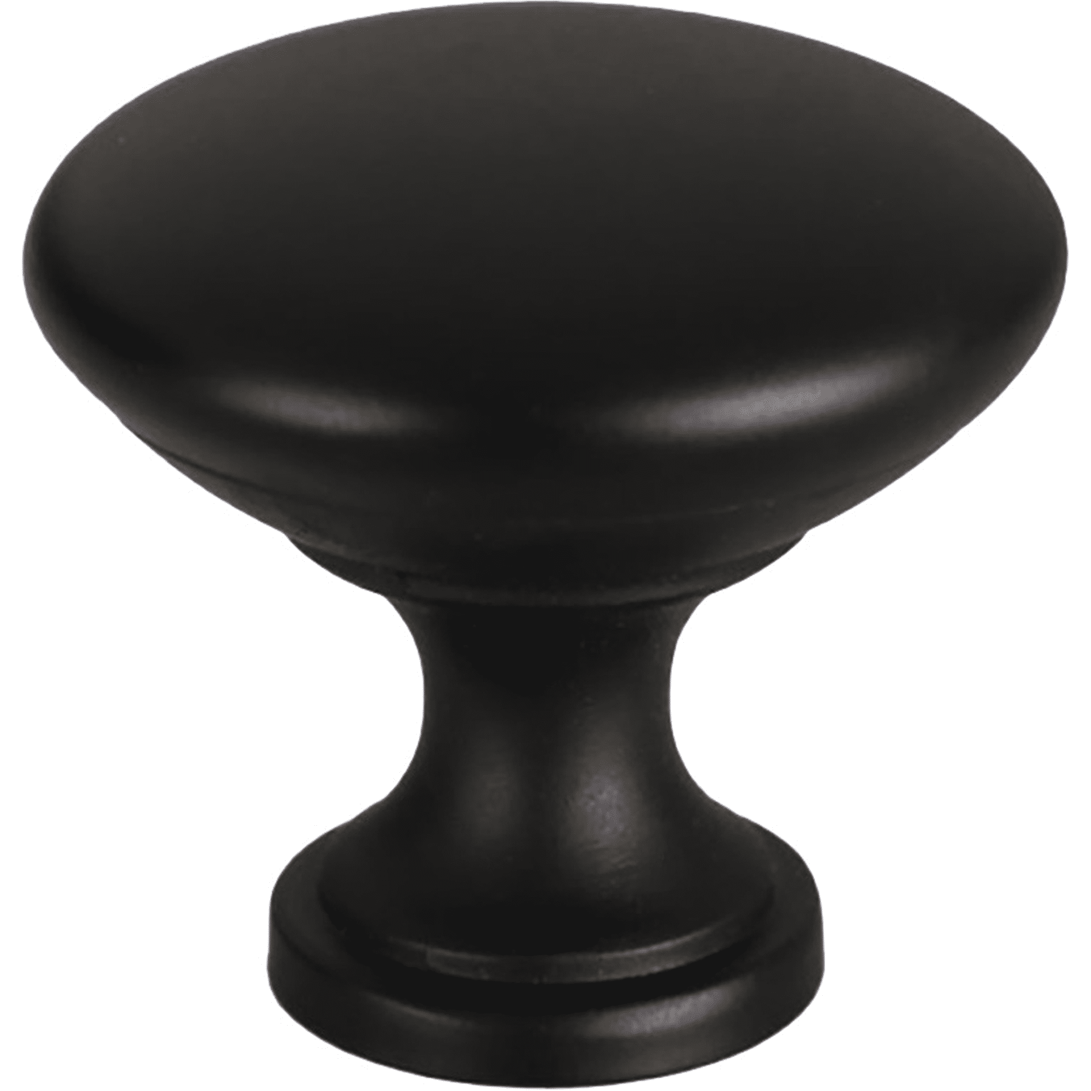 Würth Matte Black Round Mushroom Knob, 20 Pack