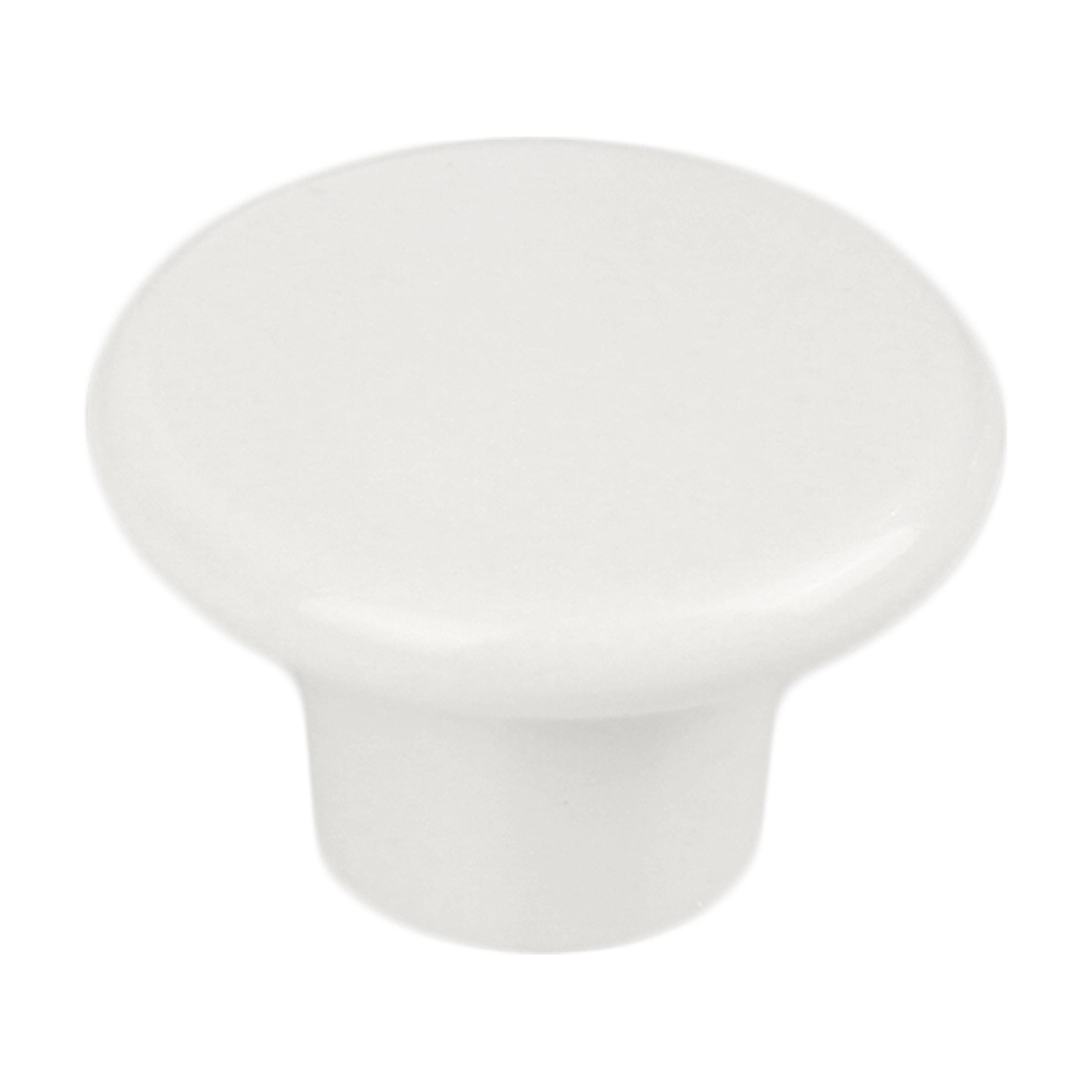Würth White Plastic Round Mushroom Knob, 20 Pack