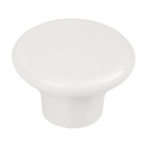 Würth White Plastic Round Mushroom Knob, 20 Pack
