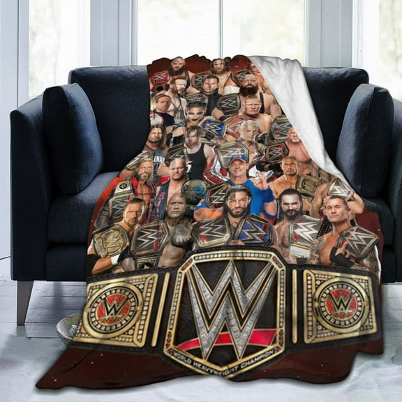 W-w-e Wrestling Star Pattern Design Blanket - Soft Flannel All-Season Sofa Bed Throw Blanket, Home Gift for Wrestling Fans