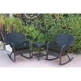 thumbnail image 1 of W00214-2-RCES017 Windsor Black Wicker Rocker Chair & End Table Set with Black Cushion, 1 of 1